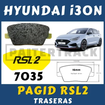 PAGID RSL2 HYUNDAI I30N TRASERAS 7035